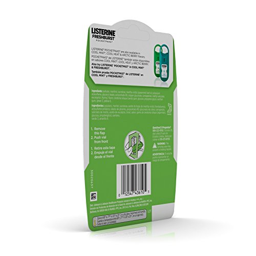 Listerine Freshburst Pocketpaks Breath Strips For Fresh Breath, 24-Strip Pack, 12 Pack