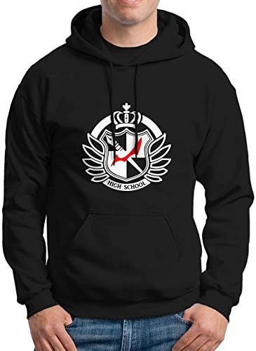 Danganronpa Logo Unisex Hoodie Black Size L