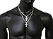 Fashion 21 Egyptian Ankh, Cross Pendant 20, 24, 30 inches Box Chain 2 Necklace Set in Gold Tone (20
