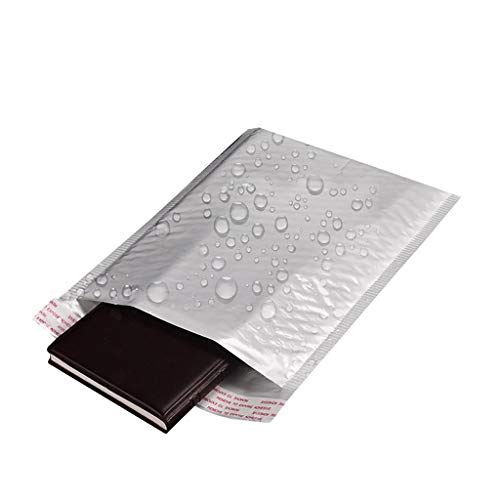 Ahagogo 50pcs Poly Bubble Mailers Padded Envelopes, Bubble Lined Poly Mailer Self-Seal Teal, Waterproof Bubble Lined Poly Mailer for Packaging (White)