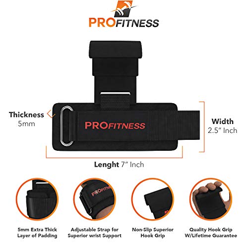 ProFitness Weight Lifting Hook 1 (Black/Red)
