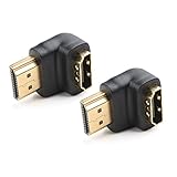 Cable Matters 2-Pack Right Angle HDMI Adapter (90 Degree HDMI Right Angle) with 4K and HDR Support
