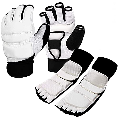 Taekwondo Sparring Gloves Hand Foot Protectors Half