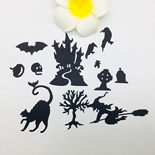 Halloween Cutting Dies, Skull Spider Web Ghost Stencil Die Cuts for Card Making DIY Craft and Gift Wrapping