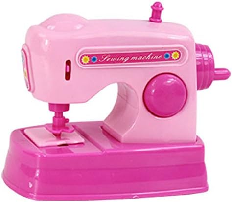 Teydhao Children's Kids Toy Simulation Mini Miniatures Sewing Machine Fun Little Toys Desk Decor Pretend Play Birthday Gift Toys for Kids Girls Boys Toddlers - Pink