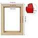 BOJIN 4x6 Photo Frame Without Mat, Wood Wall Picture Frame With Non Glass Screen-Red