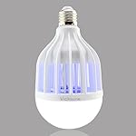 Bug Zapper Light Bulb, Bug Bulb with Mosquito Zapping, Bug Killer for Back Yard Covered Patio Porch Garage Barn , UV Lamp Trap 600V Electric Grid Zap 10W E27 LED Cool White Bulb