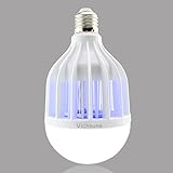Bug Zapper Light Bulb 2017 Upgraded,Mosquito Killer Bulb with Mosquito Zapping Function ,Perfect for Indoor Home Garden Patio Backyard,UV Lamp Trap 500V Electric Grid Zap,10W E27 LED Cool White Bulb