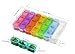 7 Days Pill Organizer Tablet Box Weekly Medication Case Daily AM Morning Noon PM Night Backup Container Compartments Detachable Dispenser (21 Compartment)