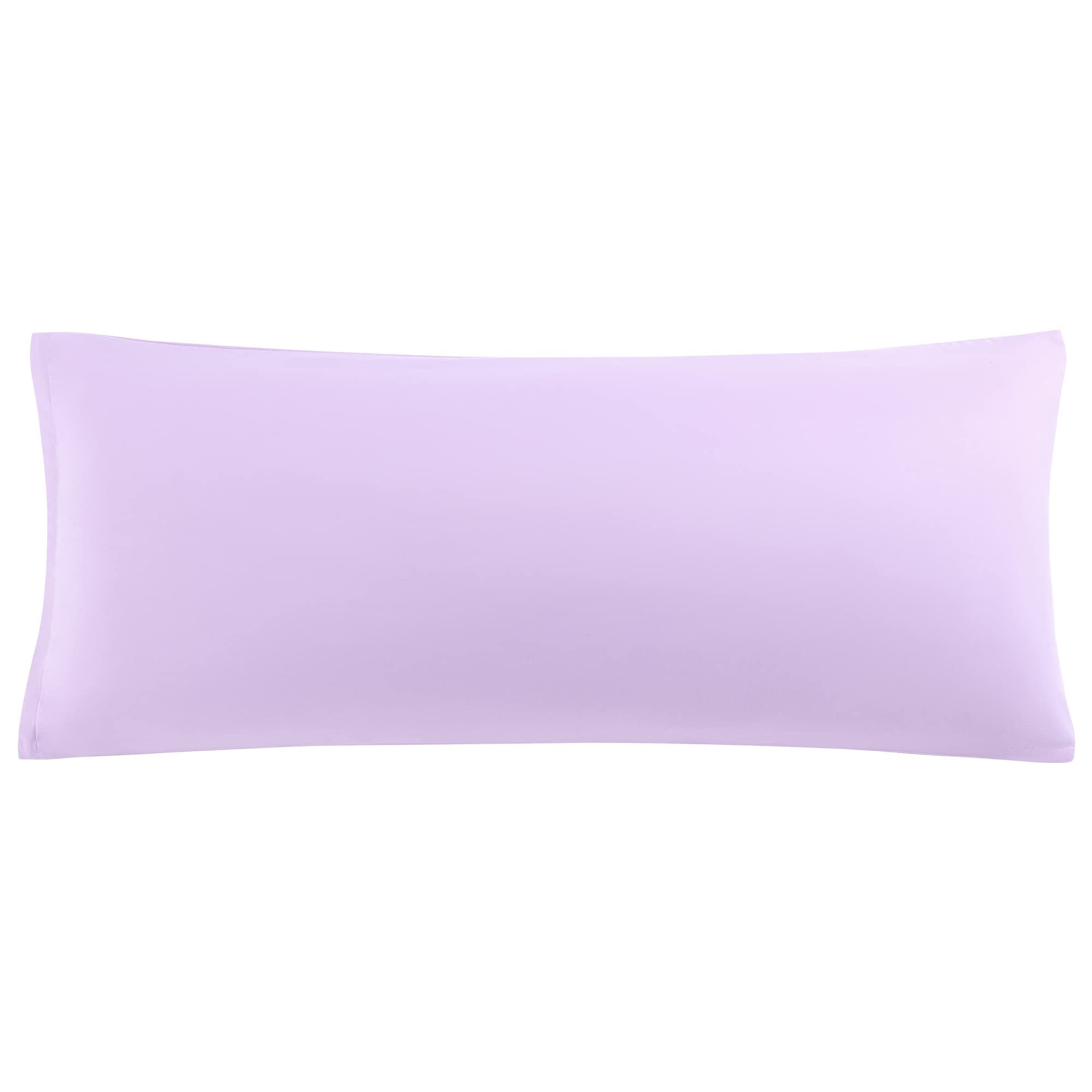 sourcing map Soft Brushed Microfiber Body Pillow Cover with Zipper Closure, Bolster Pillow Cases Long Pillow Cases for Body Pillow Violet 20"x60" (5ft)