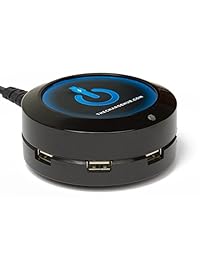 chargehub X5   5 port USB SuperCharger con tecnología 2,4 A de salida por puerto   smartspeed para iPhone, iPad y Samsung Galaxy Y Más   Ronda, Negro