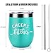 Cheers Bitches - Bachelorette Party Decorations - Funny Lady Night, Girls Weekend Trip, Holiday, Christmas, Birthday Wine Gifts for Women, Friends, BFF, Sister, Coworker, Her - Coolife Wine Tumbler