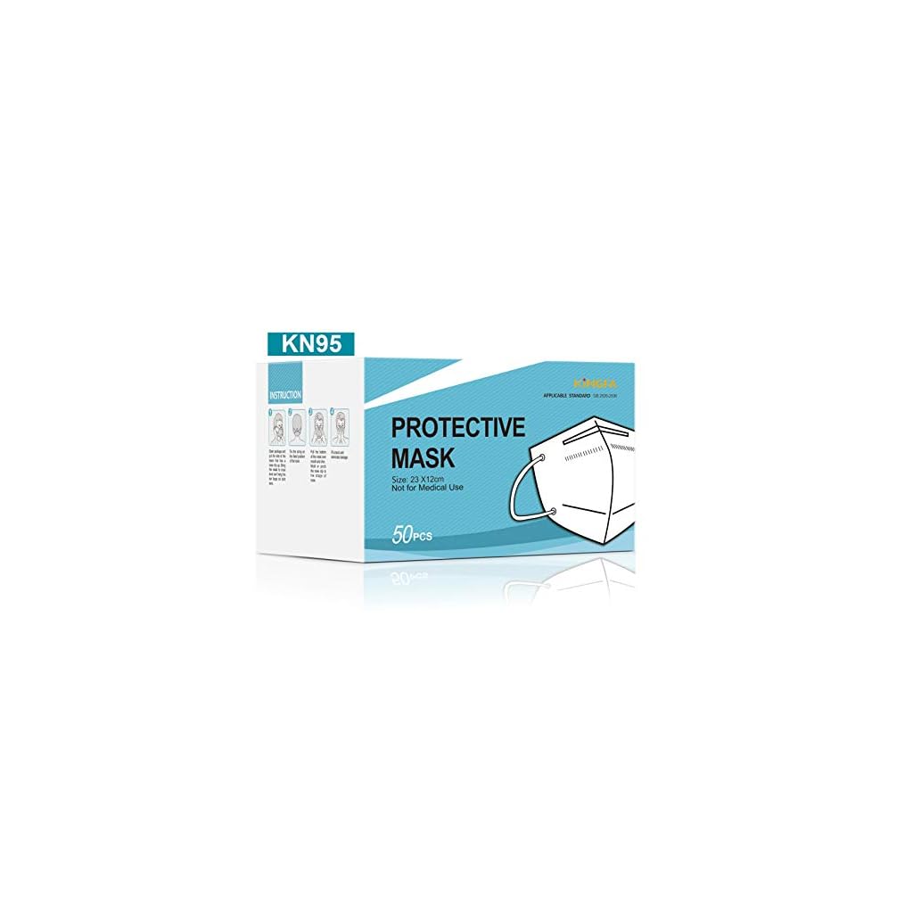 Kingfa KN95 Face Mask 50 Pcs Disposable Respirator 5Ply Layer GB2626