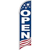 4Less Open Windless Swooper Flag Feather Banner Sign 2.5x11.5 ft Tall USA bb (Flag Only)