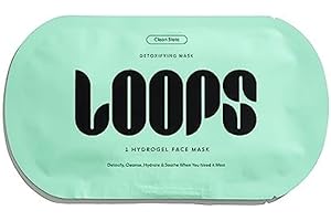 LOOPS CLEAN SLATE - Detoxifying Hydrogel Face Mask - Detoxify, Cleanse and Soothe When You Need It Most - Deeply Purifying and Super Hydrating - Minimizes Pores - Mother's Day Gifts for Mom - 1 pc