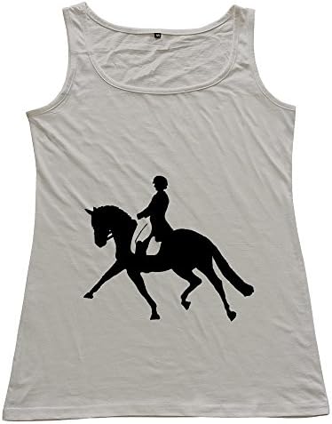 Onlyprint Women's Dressage Horse Tank Top Size L US Gray