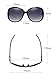 ATTCL Women Polarized UV400 Sunglasses Fashion Plaid Oversized Sunglasses 16214 Black