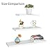 WELLAND Simons Floating Wall Shelf Ledge Shelves, 18-Inch, White