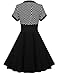 ACEVOG Women's Short Sleeve Polka Dots Cotton Vintage Tea Dress (Multi-Colored)