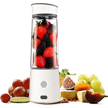 Portable Blender, TTLIFE USB Rechageable 5200 mAH Personal Blender, Multifunctional 450ML Smoothie Juicer Cup with USB Charge Cord for Travel, Office, Gym, School