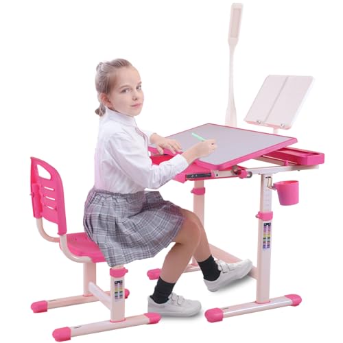 Napfox Kids Desk and Chair Set Height Adjustable Kids Study Desk