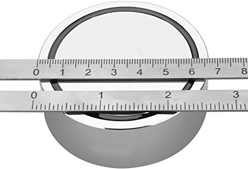 Fishing Magnet Double Sided, 780lbs (354 KG) Pulling Force Super Strong Rare Earth Neodymium Round Magnet with 33 ft Rope & Glove, for Magnetic Fishing, River, Salvage, 2.64" Diameter - Thumbnail 7