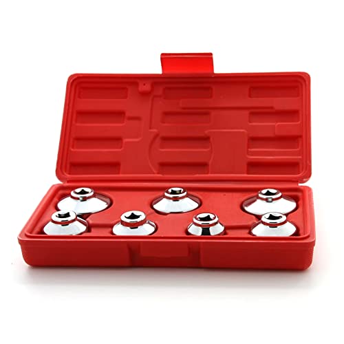 7 Pcs Low Profile Fuel Filter Socket Set 3/8 inch Drive 6 Point Oil