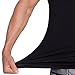 LISH Men's Slimming Light Compression Crew Neck Shirt - Short Sleeve Body Shaper T-Shirt For Gynecomastia, Weight Loss by