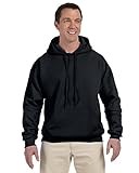 Gildan G125 DryBlend Adult Hooded Sweatshirt, Black, Large
