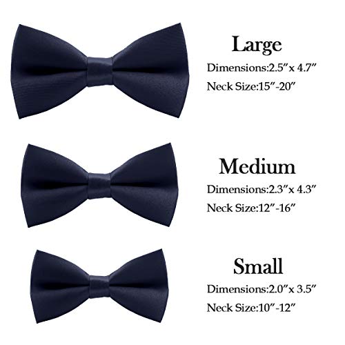 image for Wirarpa Mens Classic Pre-tied Bow Ties Clip On Formal Solid Tuxedo Adj