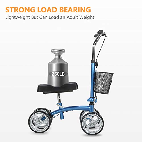 OasisSpace Small Size Foldable Knee Scooter Walker for Foot Injuries