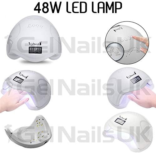 Gel Nail Polish Dryer Machine 48W LED UV Lamp 4 Time Presets Auto Shut Off Nail Curing Light For Manicure & Pedicure UK STOCK