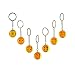 7pcs/set 2.5cm Dragon Ball Z New In Bag 7 Stars Crystal Balls Keychain Pendant 1 2 3 4 5 6 7 star Complete set