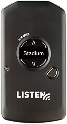Listen Technologies LR-5200-216 Advanced Intelligent DSP RF Receiver (216 MHz), Dark Grey, Advanced Rechargeable Battery Technology