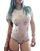Littleforbig Adult Baby & Diaper Lover (ABDL) Button Crotch Romper Onesie -Baby Paws Onesie(S, Blue)