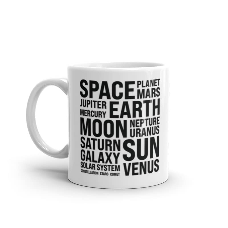 DV DESIGN 1 x Space Mug - Words Thoughts Science Solar System Galaxy Stars Boys Men Gift #77735