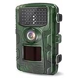 LETSCOM Trail Game Camera 14MP, IP65 Waterproof Wildlife Scouting Hunting Cams, 0.4s Trigger Speed, 42 Low Glow IR LEDs, 120° Wide Angle (Green)