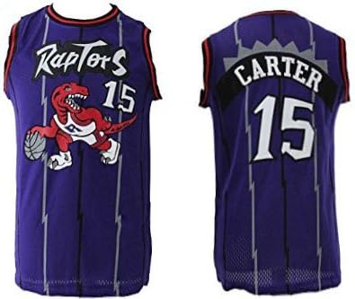 Bjersore Mens Carter #15 Purple Hardwood Classic Vince Basketball Jersey Size XL