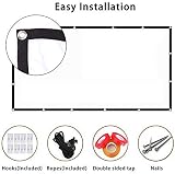 AYAOQIANG 120 Inch Portable Projector Screen 16:9 HD 4K for Indoor/Outdoor view 5