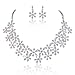 EVER FAITH Lots Snowflake Austrian Crystal Necklace Earrings Set