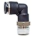 TAILONZ PNEUMATIC Male Elbow 1/4 Inch Tube OD x 1/8 Inch NPT Thread 90 Push to Connect Fittings PL-1/4-N1 (Pack of 10)