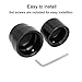 Amazicha Black Front Axle Nut Cover Axle Caps for Harley Softail Electra Road Glides Sportster