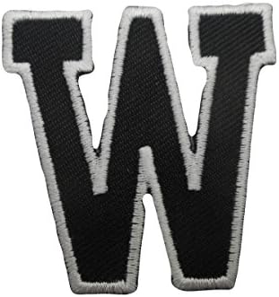 Clothes Sew Iron on Patch English "W"