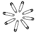 Household Mall 3/4-Inch Safety Pins, Black (1440 Pieces)