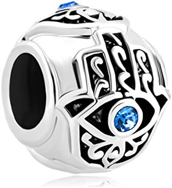 Chris Johnsons Blue Evil Eye Hamsa Hand Charm Beads For Bracelets