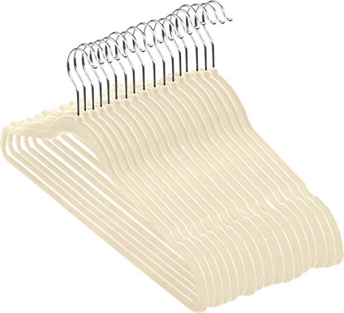 image for Zoyer Premium Quality Velvet Hangers (50 Pack) Space Saving and Heavy 