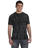 Tie Dyes Men's Tie Dyed Performance T-Shirt H1000 Spider-Black-large