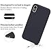 Compatible with iPhone Xs/X Case, iPhone 10 Case, JASBON Liquid Silicone Phone Case with Free Screen Protector Gel Rubber Shockproof Cover Full Protective Case for Apple iPhone Xs/X-Black