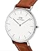 Daniel Wellington Classic Durham Silver Watch, 40mm, Leather, for Men and Women