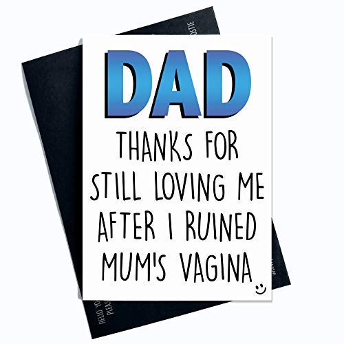 Funny Father's Day Card Funny Birthday Card for Dad Humour Rude Novelty Mature Cards Christmas Cards Crude Laughter Dad Greeting Cards PC321